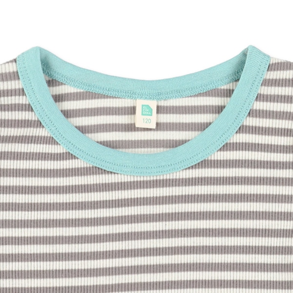 スパンテレコボーダー・無地長袖Tシャツ