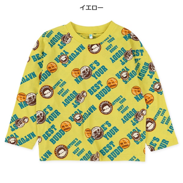 ロゴ総柄長袖Tシャツ