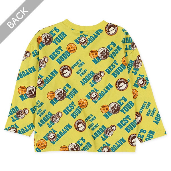 ロゴ総柄長袖Tシャツ