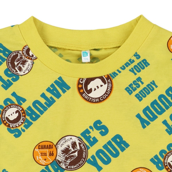 ロゴ総柄長袖Tシャツ