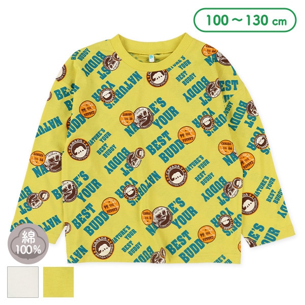 ロゴ総柄長袖Tシャツ