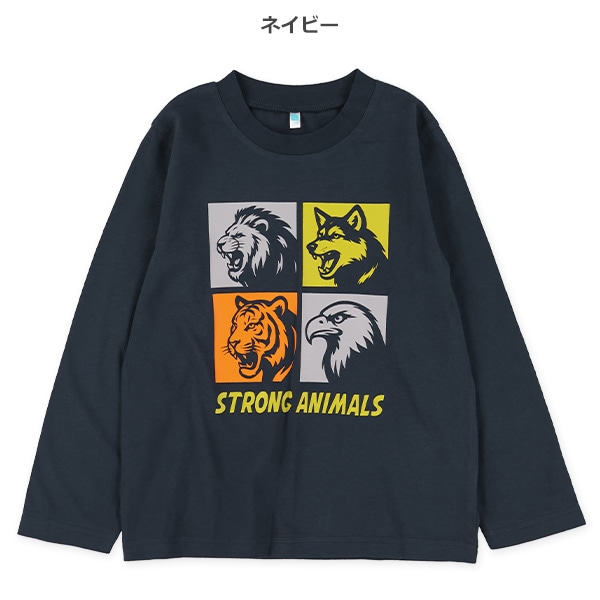 恐竜柄・アニマル柄プリント長袖Tシャツ