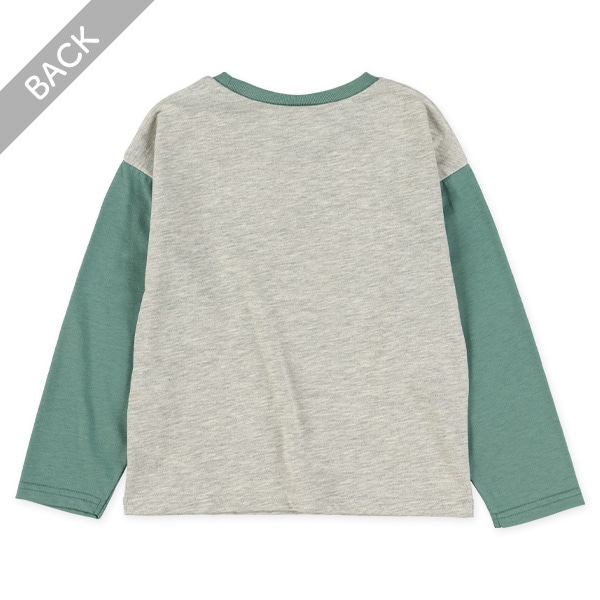 胸ロゴワイド長袖Tシャツ