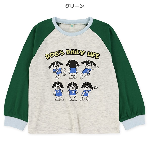 くま・いぬラグラン長袖Tシャツ