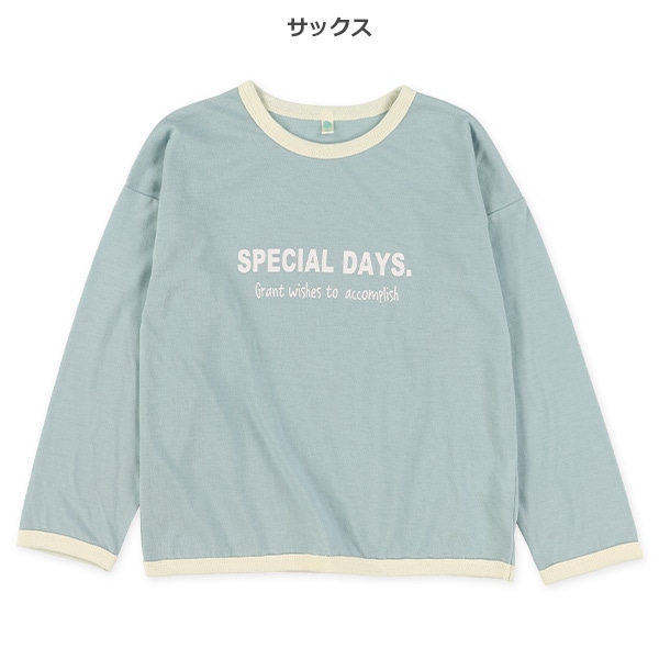 パイピングロゴ長袖Tシャツ