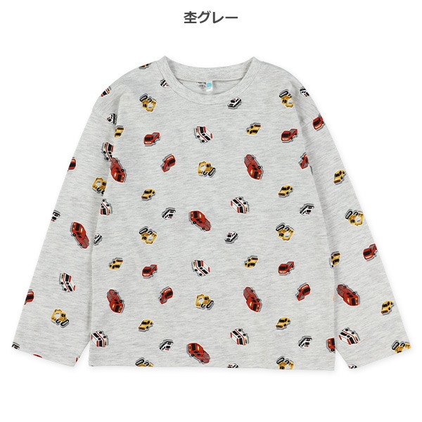 総柄ワイド長袖Tシャツ