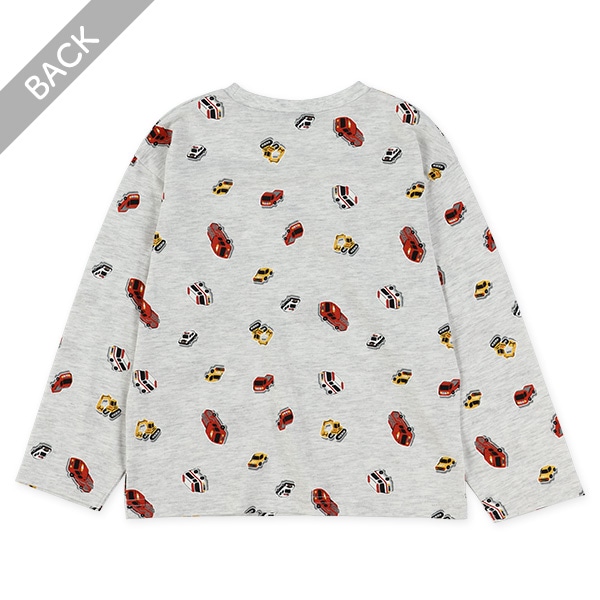 総柄ワイド長袖Tシャツ