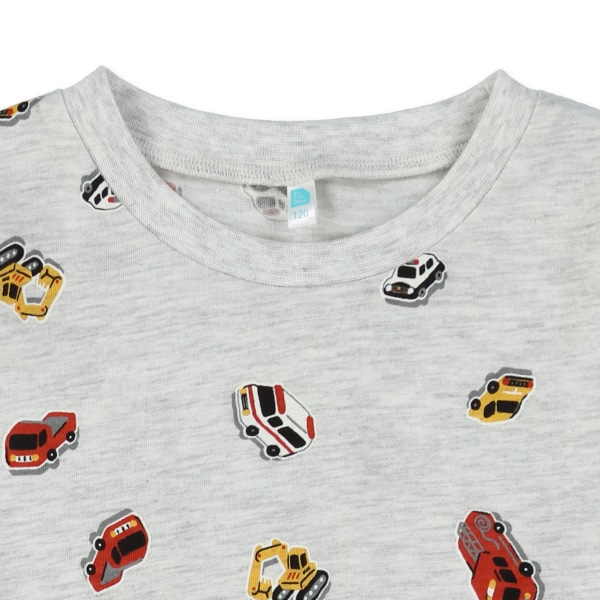 総柄ワイド長袖Tシャツ