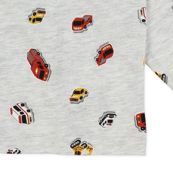 総柄ワイド長袖Tシャツ