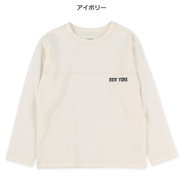 切り替えワンポイント長袖Tシャツ