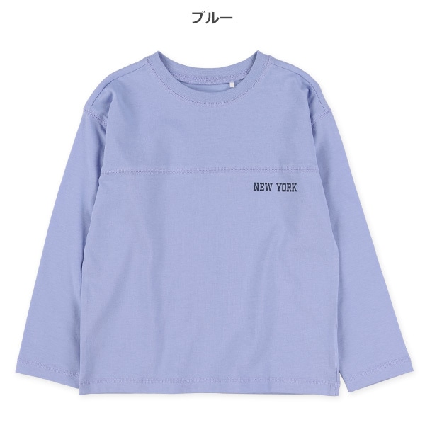 切り替えワンポイント長袖Tシャツ