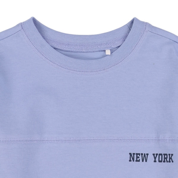 切り替えワンポイント長袖Tシャツ