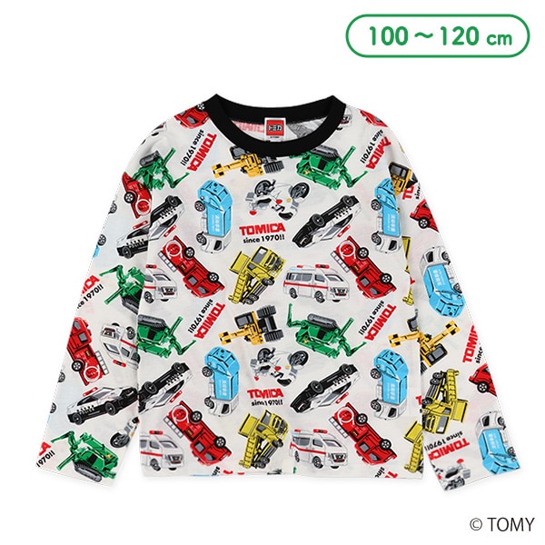 総柄長袖Tシャツ（トミカ）