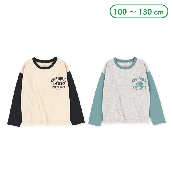 胸ロゴワイド長袖Tシャツ