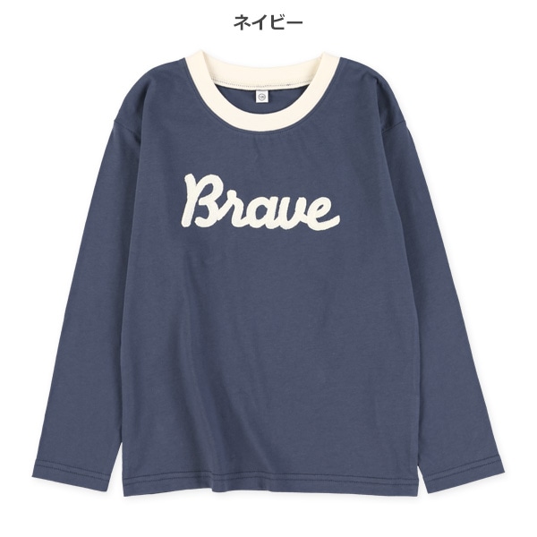 チェーンステッチロゴ長袖Tシャツ