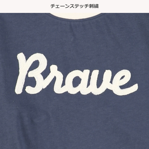 チェーンステッチロゴ長袖Tシャツ