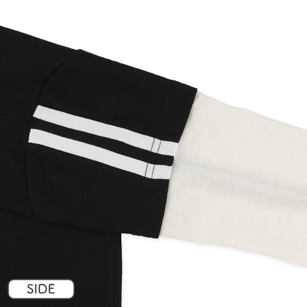 レイヤード風長袖ポロシャツ