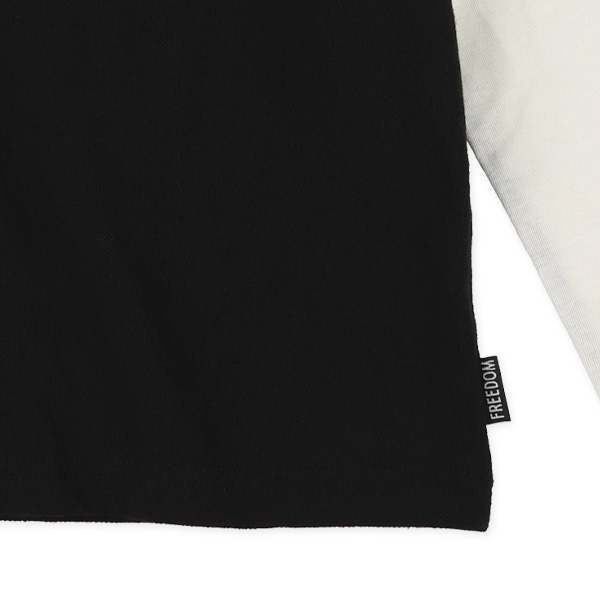 レイヤード風長袖ポロシャツ