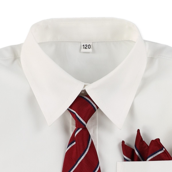 ネクタイ・チーフ付きフォーマル長袖シャツ