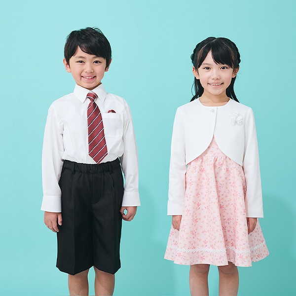 ネクタイ・チーフ付きフォーマル長袖シャツ