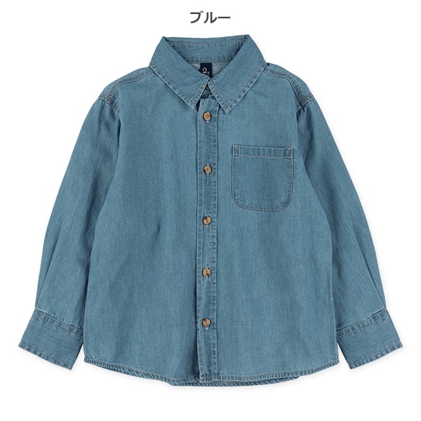 デニム長袖シャツ