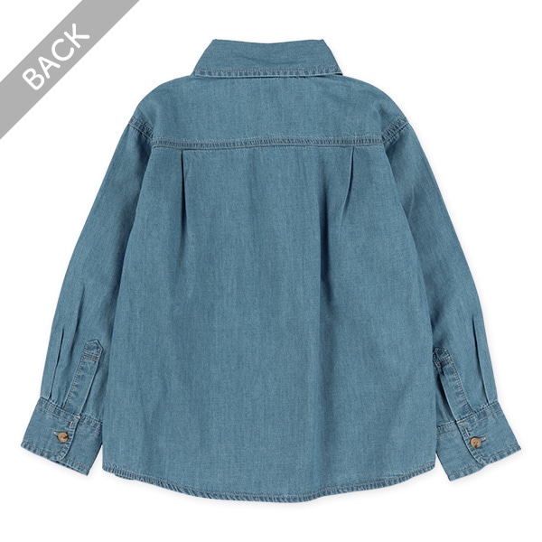 デニム長袖シャツ