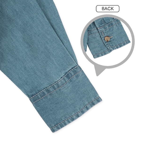 デニム長袖シャツ