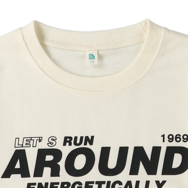 ミニ裏毛異素材レイヤード風長袖Tシャツ