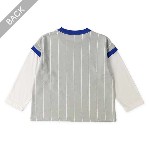 ミニ裏毛ユニフォーム風長袖Tシャツ
