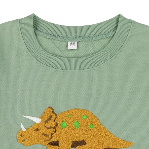 裏毛サガラ刺繍レイヤード風長袖Tシャツ