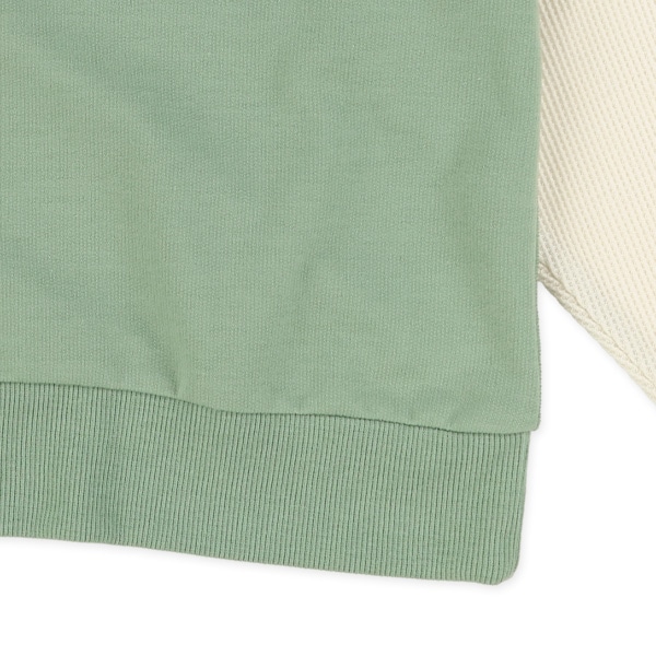 裏毛サガラ刺繍レイヤード風長袖Tシャツ