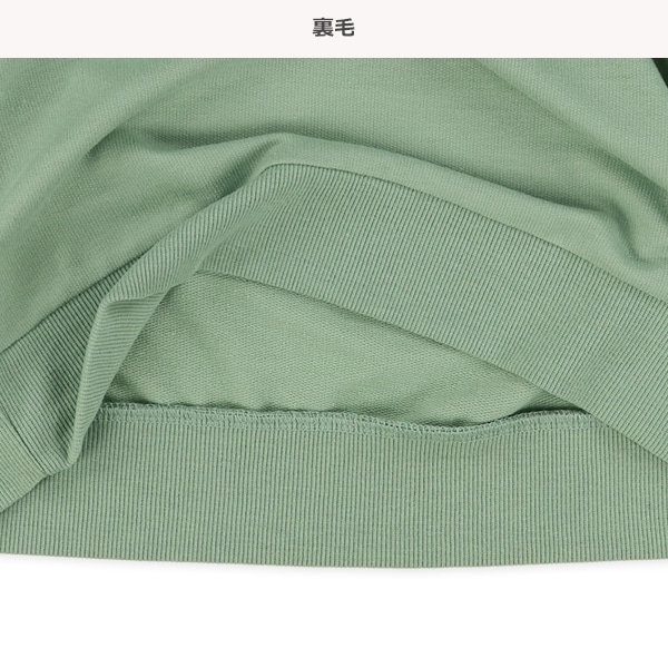 裏毛サガラ刺繍レイヤード風長袖Tシャツ