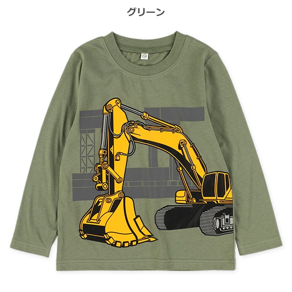 はたらくくるまプリント長袖Tシャツ