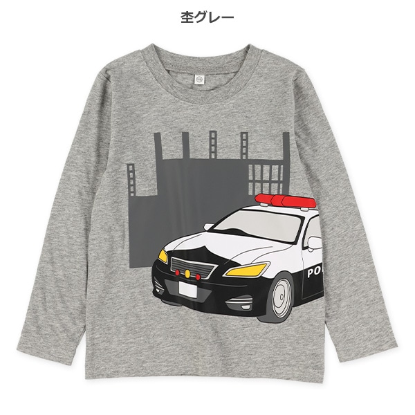 はたらくくるまプリント長袖Tシャツ