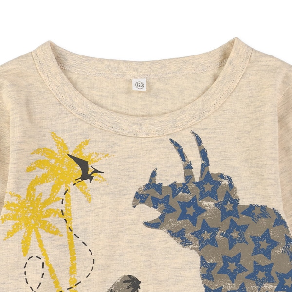 恐竜レイヤード風長袖Tシャツ
