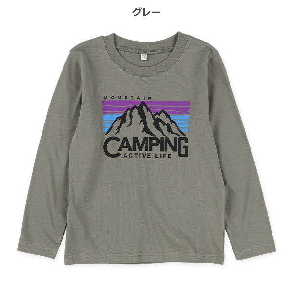 山柄長袖Tシャツ