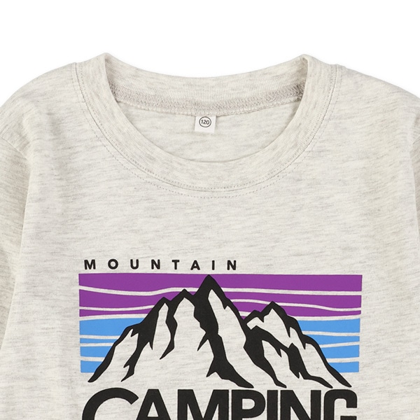 山柄長袖Tシャツ