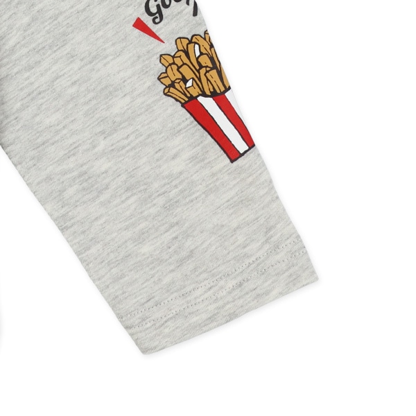 袖フードプリント長袖Tシャツ