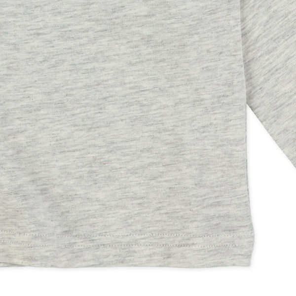 袖フードプリント長袖Tシャツ