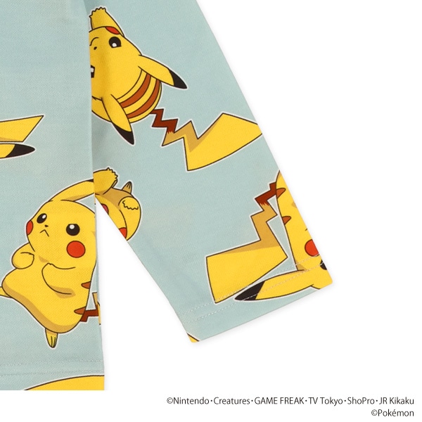 ダンボールニット総柄長袖Tシャツ（ポケモン）