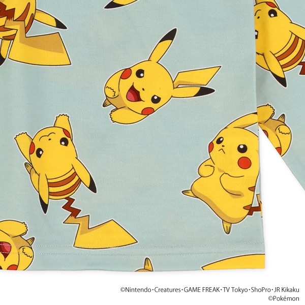 ダンボールニット総柄長袖Tシャツ（ポケモン）