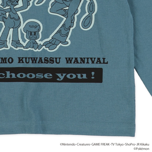 進化系プリント長袖Tシャツ（ポケモン）
