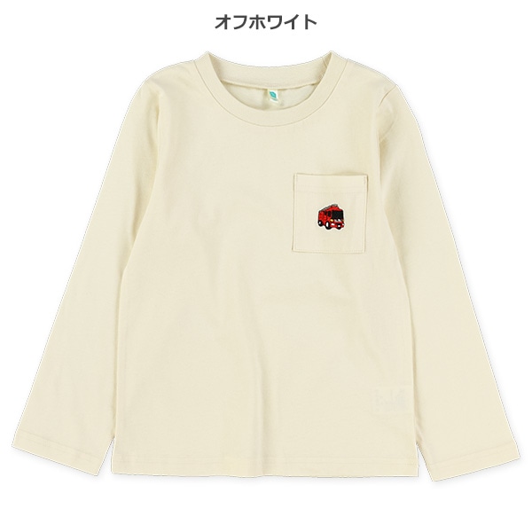 ポケット刺繍長袖Tシャツ