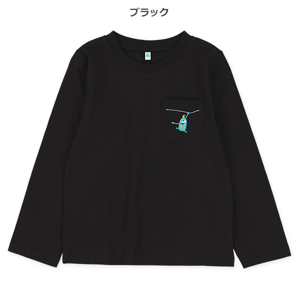 ポケット刺繍長袖Tシャツ