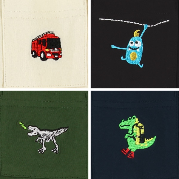 ポケット刺繍長袖Tシャツ