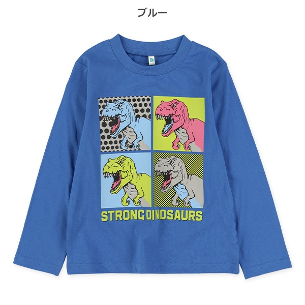 恐竜柄長袖Tシャツ