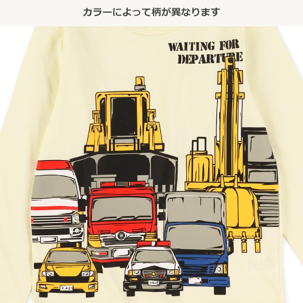 はたらくくるま長袖Tシャツ