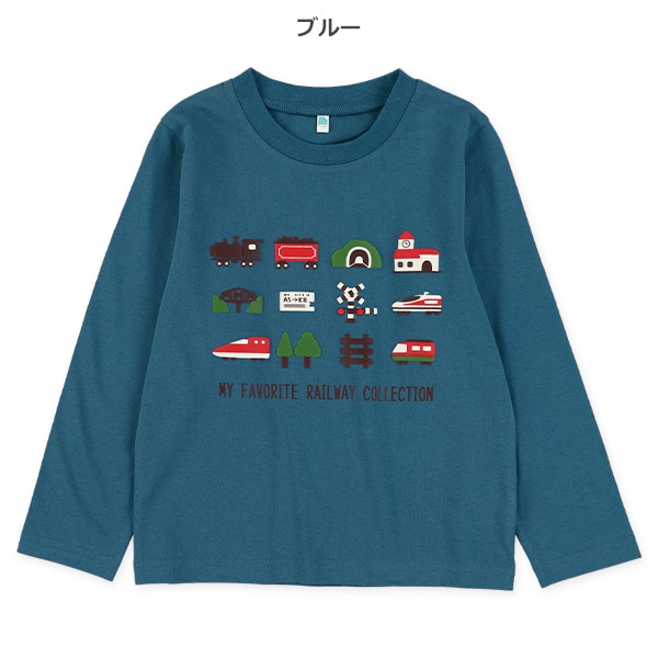 発泡プリント長袖Tシャツ