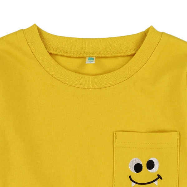 ポケット刺繍長袖Tシャツ（フェイス）