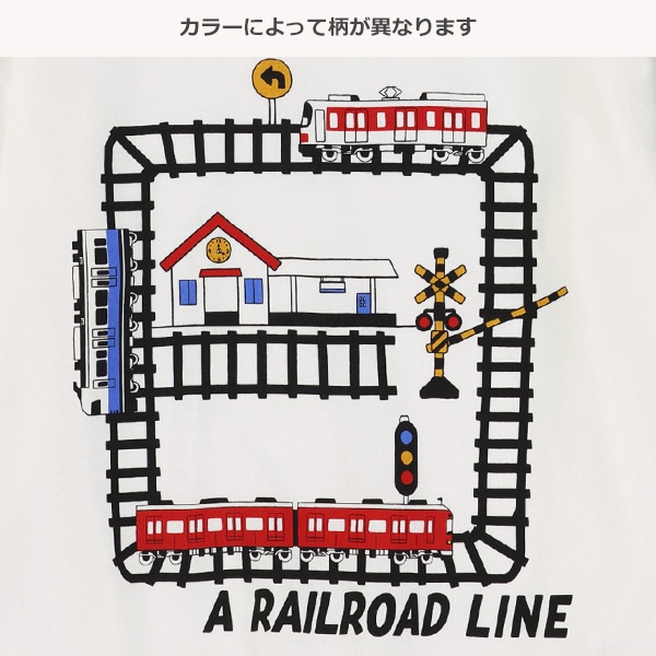 電車線路長袖Tシャツ